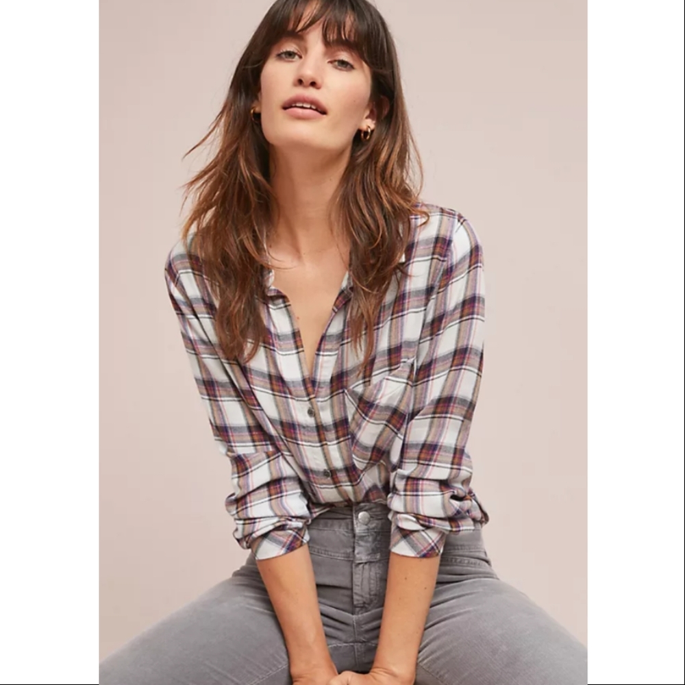Cloth & Stone Anthro Plaid Shirt